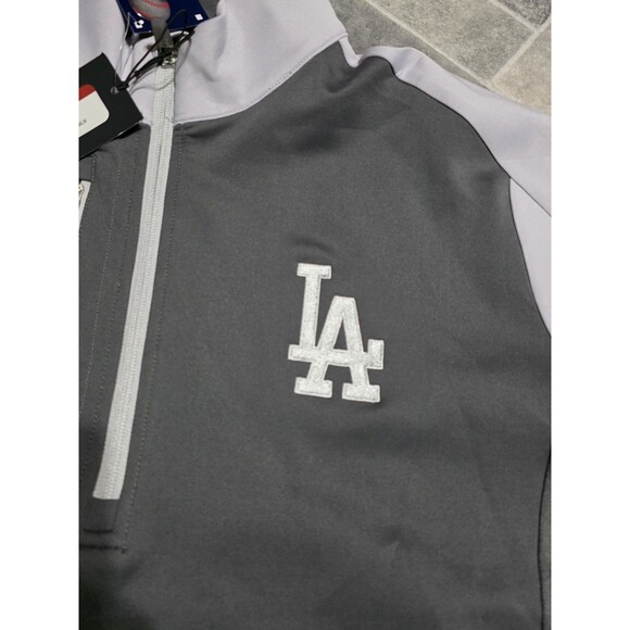 New Los Angeles Dodgers Antigua Collection 1/4 Zip Pullover GRAY /Carbon Large - Picture 4 of 6
